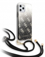 Capa Iphone 11 Pro Max GUESS Gradient Preto c/Cordão GUHCN65WO4GBK em Blister