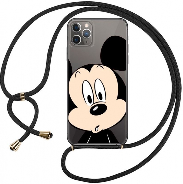 Capa Iphone 11 Pro Disney  Mickey  Licenciada Silicone com Cordão em Blister
