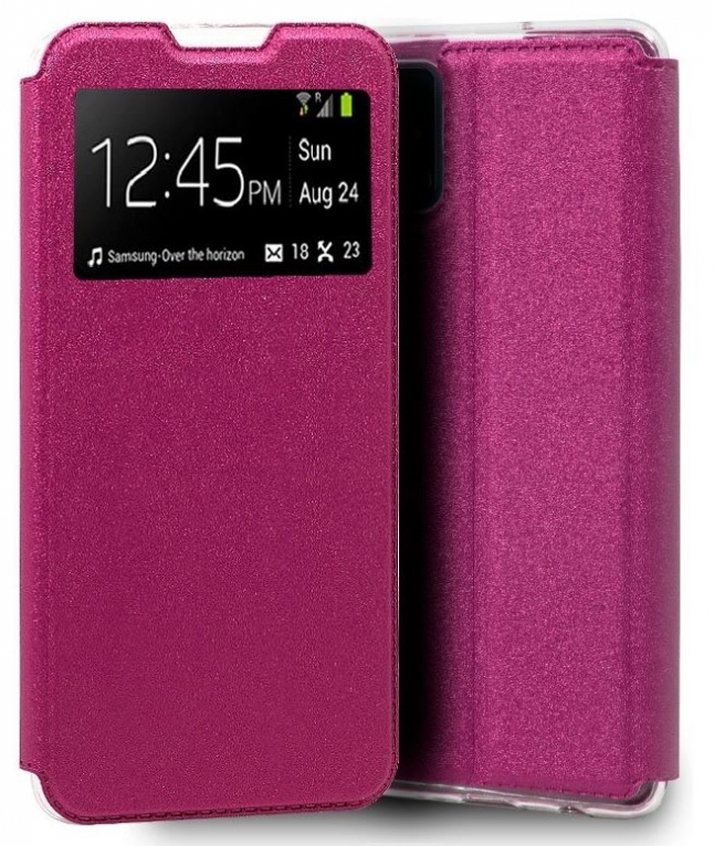 Capa Samsung Galaxy A41 (Samsung A415) Flip Book com Janela Rosa