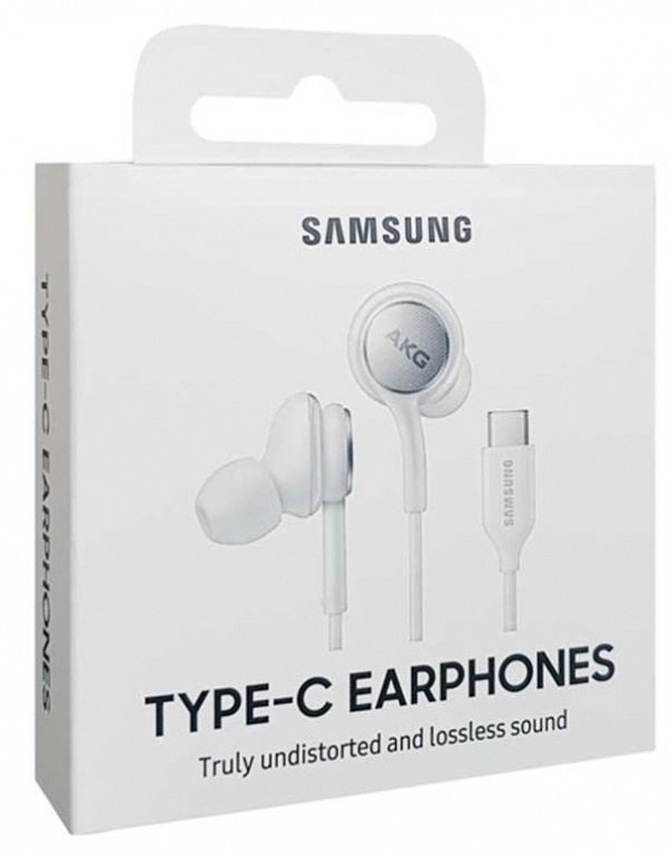 Auricular Samsung EO-IC100BBWGEU AKG Stereo Tipo C Branco Original em Blister