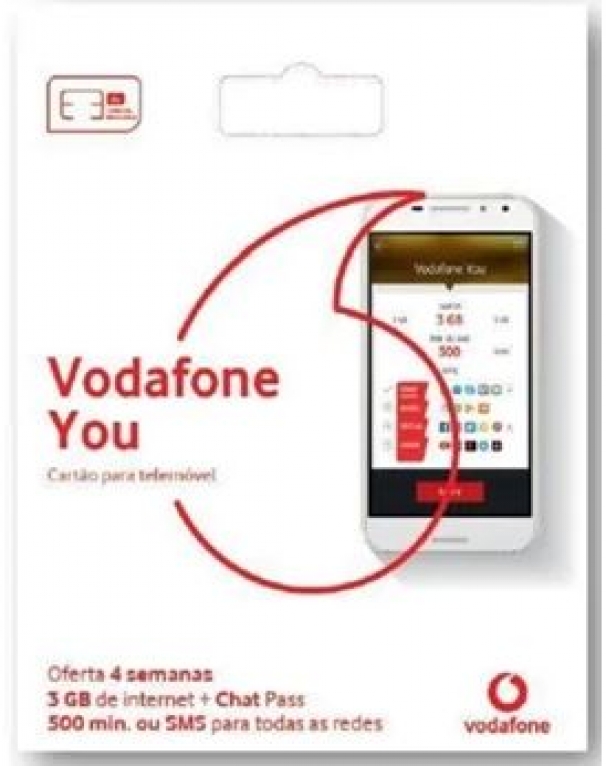 Cartão Sim Vodafone You 3GB