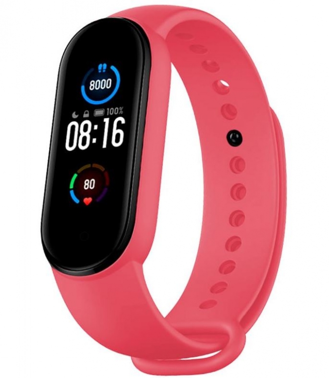 Bracelete Xiaomi Mi Band 5 Silicone Rosa