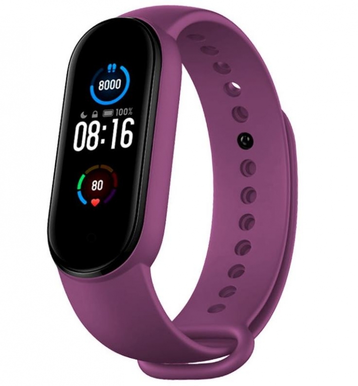 Bracelete Xiaomi Mi Band 5 Silicone Roxo