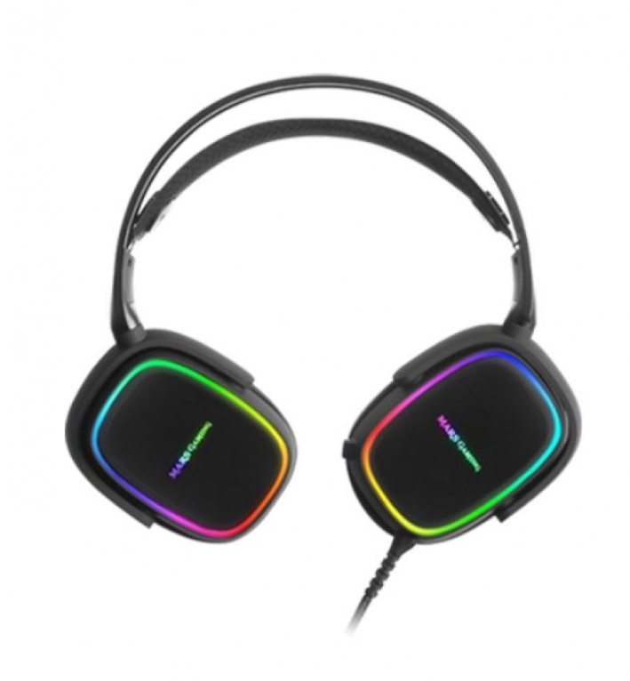 Headphones Mars Gaming MHAX RGB com Micro Preto