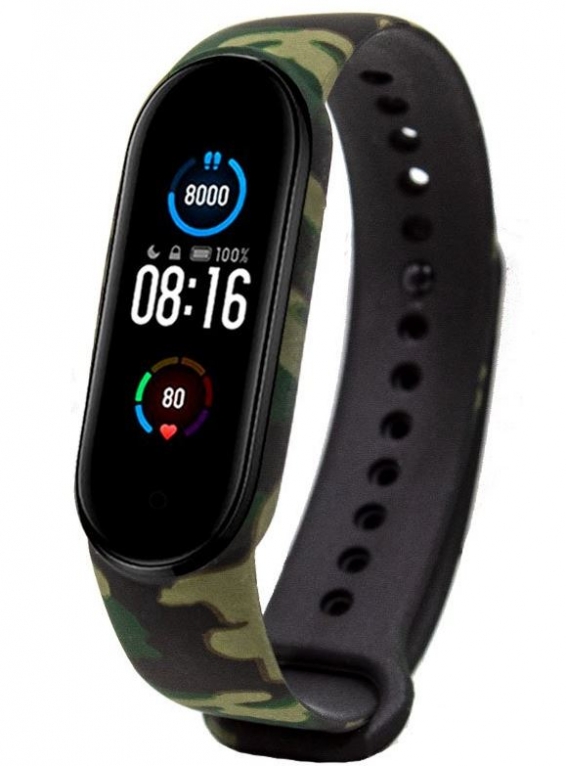 Bracelete Xiaomi Mi Band 5 Silicone Estampado Militar