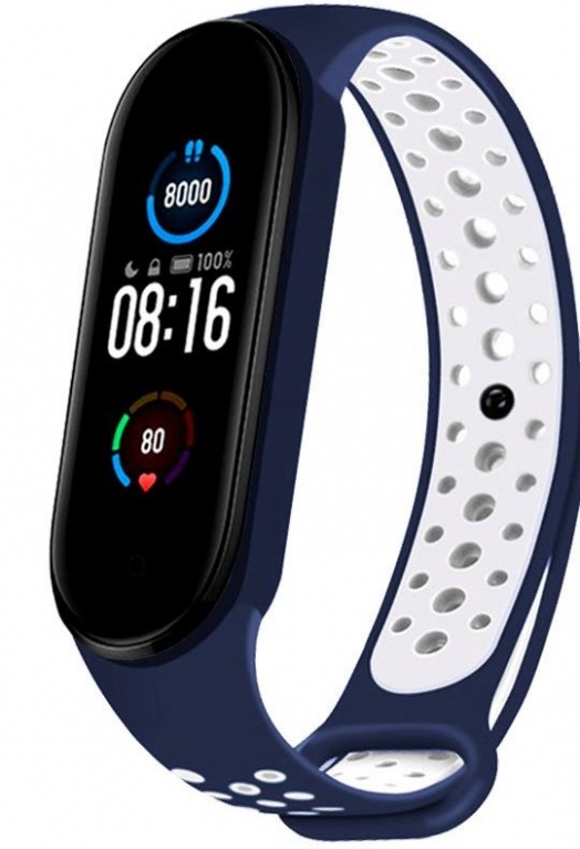 Bracelete Xiaomi Mi Band 5 Silicone Sport Azul