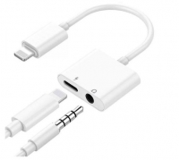 Adaptador Lightning para Auricular Iphone 7, Iphone 7 Plus, Iphone 8 Jack 3.5mm e Carga Compativel