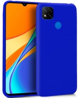 Capa Xiaomi Redmi 9C Silicone Azul Opaco