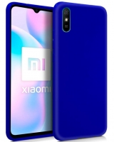 Capa Xiaomi Redmi 9A, Redmi 9AT Silicone Azul Opaco