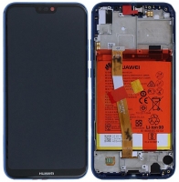 Touchscreen com Display e Aro Huawei P20 Lite Azul (Inclui Bateria)