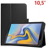 Capa Samsung Galaxy Tab A 10.5  (Samsung T590, Samsung T595) Flip Book Preto Compativel