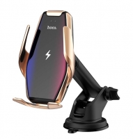 Suporte Viatura Hoco Selected S14 Wireless Charger Dourado