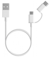 Cabo de Dados Xiaomi Mi Charging 2 em 1 Micro USB para Type-C 1m White - SJV4082TY