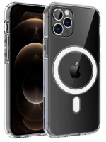 Capa Iphone 12 Pro Max MAGNETICA Qi Silicone Transparente