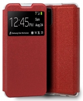 Capa Samsung Galaxy A02S (Samsung A025) Flip Book com Janela Vermelho