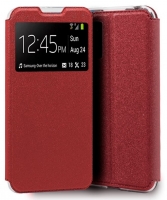 Capa Xiaomi Pocophone M3, Xiaomi Redmi 9T Flip Book com Janela Vermelho