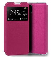 Capa Samsung Galaxy A12 (Samsung A125) Flip Book com Janela Rosa