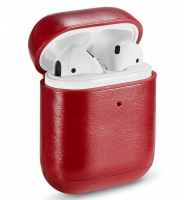 Capa Protetora Airpods Pele Vermelho