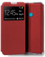 Capa Samsung Galaxy M11, Galaxy A11 (Samsung M115) Flip Book com Janela Vermelho