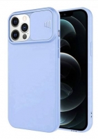 Capa Iphone 12 Pro Max SLIDE CAM Silicone Azul