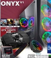 Computador GAMING ONYX V1 / I3 9100F QUAD CORE/ GTX 1650 4GB / 8GB RAM / 240GB SSD / 500W