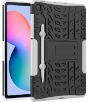 Capa Samsung Galaxy Tab S6 Lite 10.4  (Samsung P610/P615) ARMOR HARD CASE Silicone Preto/Branco