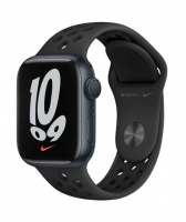 Apple Watch Nike Series 7 GPS 41mm Aluminio Meia-Noite com Bracelete Desportiva Nike Antracite/Preto