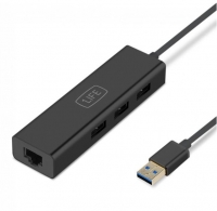 Hub 3 Portas USB 3.0 e RJ45 Gigabit 1Life Usb:Hub 3