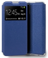 Capa Samsung Galaxy A03S (Samsung A037) Flip Book com Janela Azul