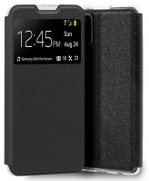 Capa Samsung Galaxy A03S (Samsung A037) Flip Book com Janela Preto