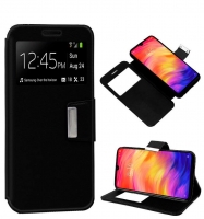 Capa Xiaomi Redmi Note 7, Redmi Note 7 Pro Flip Book com Janela Preto