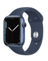 Apple Watch Series 7 GPS 45mm Aluminio Azul com Bracelete Desportiva Azul Abissal - MKN83PO/A