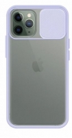 Capa Iphone 11 Pro Max SLIDE CAM Silicone Transparente e Bumper Lilas