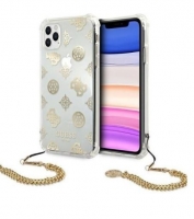Capa Iphone 13 Pro 6.1  GUESS Peony Chain Collection Dourado em Blister