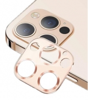 Protetor de Camara em Vidro Temperado Iphone 12 Pro USAMS com Suporte Metalico Dourado