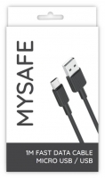 Cabo Dados Micro Usb P156 MYSAFE 1m Preto