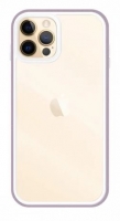 Capa Iphone 12 Pro Max Transparente com Border Silicone Lilas