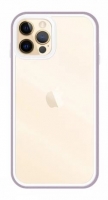 Capa Iphone 12, Iphone 12 Pro Transparente com Border Silicone Lilas