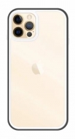 Capa Iphone 12, Iphone 12 Pro Transparente com Border Silicone Preto