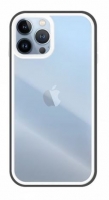 Capa Iphone 13 Pro Transparente com Border Silicone Preto