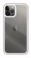 Capa Iphone 13 Pro Max Transparente com Border Silicone Lilas