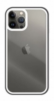 Capa Iphone 13 Pro Max Transparente com Border Silicone Preto