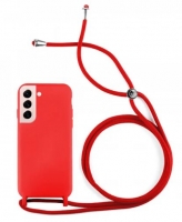 Capa Samsung Galaxy S22 5G (Samsung S901) Silicone SOFT LITE com Cordão Vermelho
