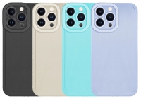 Capa Iphone 12 Pro Max BORDERCAM 4D Silicone Rosa Claro
