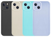 Capa Iphone 13 BORDERCAM 4D Silicone Lilas