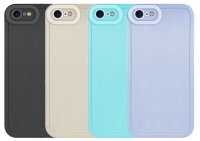 Capa Iphone 7, Iphone 8, Iphone SE 2020 BORDERCAM 4D Silicone Rosa Claro