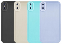 Capa Iphone X, Iphone XS BORDERCAM 4D Silicone Rosa Claro