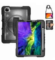 Capa iPad Pro 11 2020, IPad Air 4 10.9  A2072 ARMOR e Asa de Suporte Preto