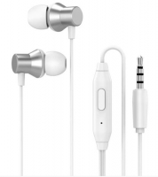 Auricular Lenovo HF130 Metal Earphone Jack 3.5mm Branco