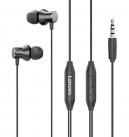 Auricular Lenovo HF130 Metal Earphone Jack 3.5mm Preto